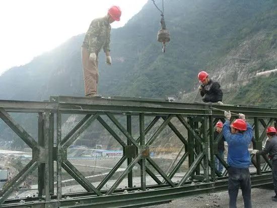 四川贝雷桥安装施工时的注意事项